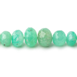 6-11mm Chrysoprase Faceted Rondelle Beads 14 inch 70 pieces AA (ONLINE ORDER ONLY)