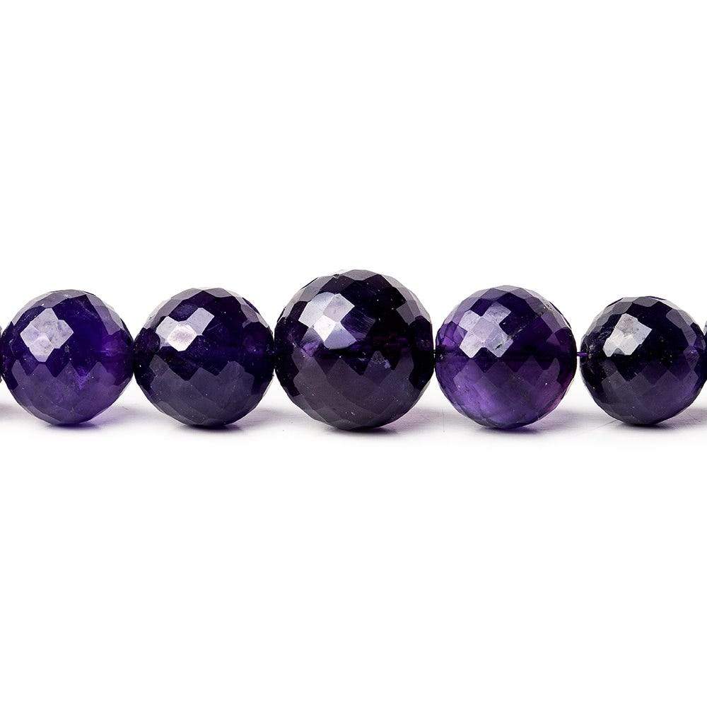 6 - 11mm Dark Amethyst Faceted Round Beads 15.5 inch 56 pieces (ONLINE ORDER ONLY)