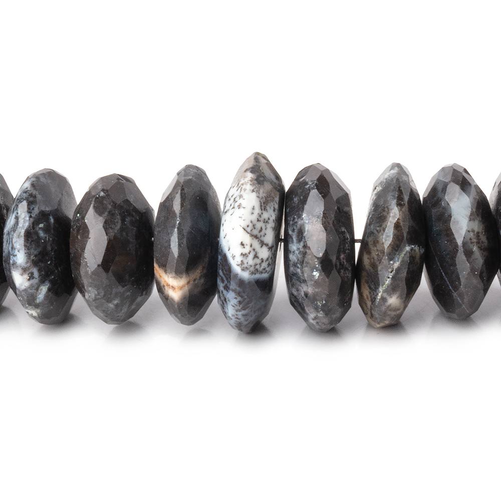 6-11mm Dendritic Opal German Faceted Rondelles 16 inch 100 Beads AA (ONLINE ORDER ONLY)