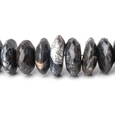 6-11mm Dendritic Opal German Faceted Rondelles 16 inch 100 Beads AA (ONLINE ORDER ONLY)