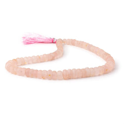 6-11mm Matte Morganite Plain Rondelle Beads 16 inch 78 pieces (ONLINE ORDER ONLY)
