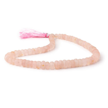 6-11mm Matte Morganite Plain Rondelle Beads 16 inch 78 pieces (ONLINE ORDER ONLY)