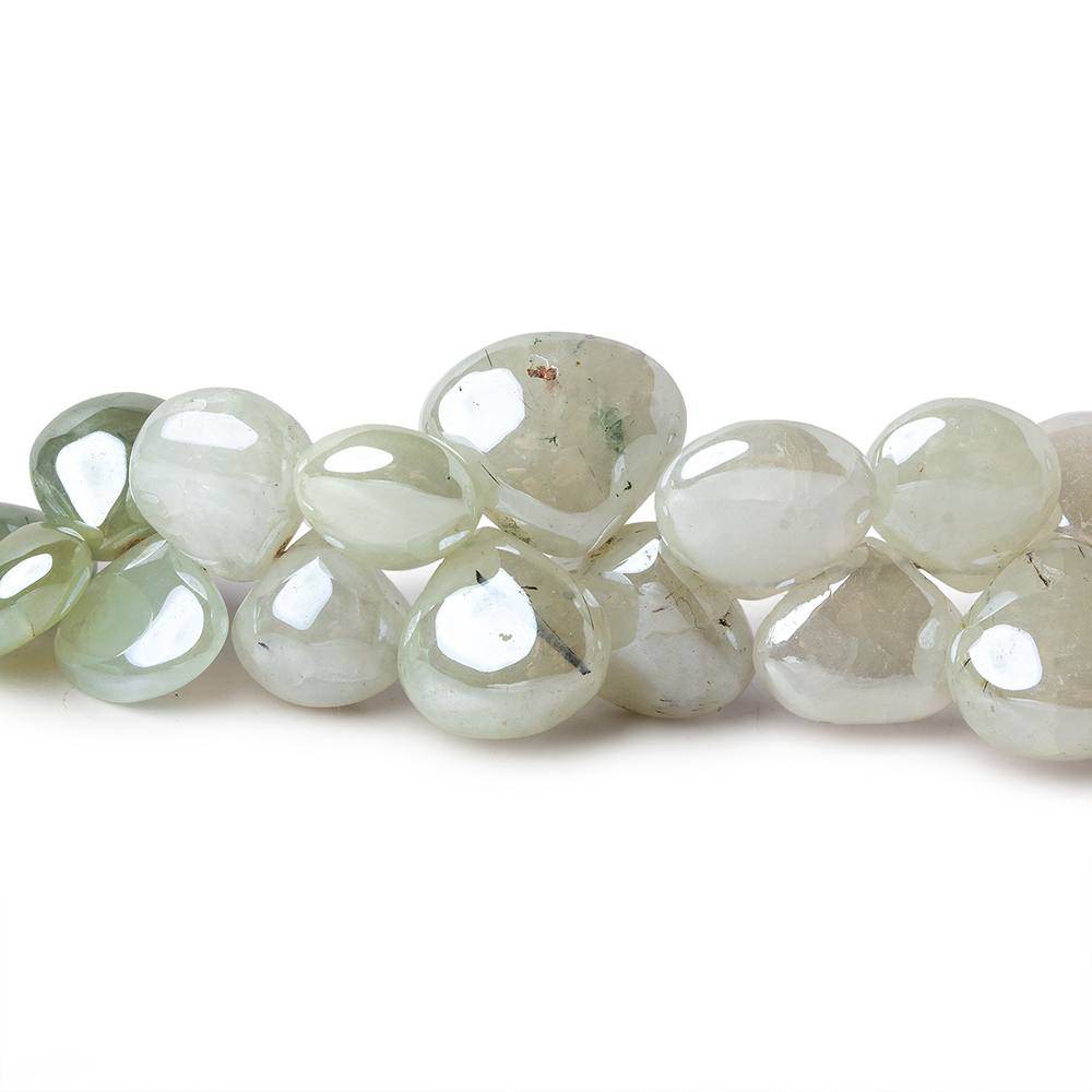 6-11mm Mystic Prehnite Plain Heart Beads 7.5 inch 50 pieces (ONLINE ORDER ONLY)