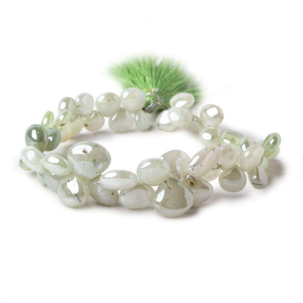 6-11mm Mystic Prehnite Plain Heart Beads 7.5 inch 50 pieces (ONLINE ORDER ONLY)