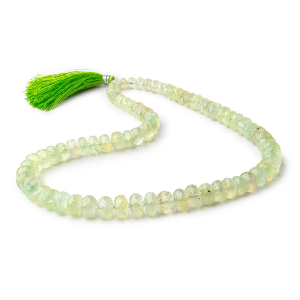 6-11mm Prehnite Faceted Rondelle Beads 17 inch 78 pieces (ONLINE ORDER ONLY)