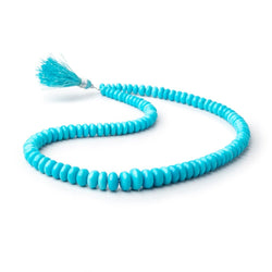 6.5-10.5mm Sleeping Beauty Turquoise Plain Rondelle Beads 16 inch 98 pieces AAA (ONLINE ORDER ONLY)