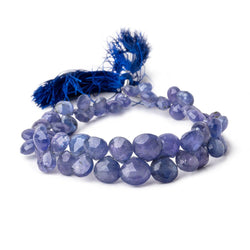 6-11mm Tanzanite Faceted Heart Beads 9 inch 58 pieces (ONLINE ORDER ONLY)