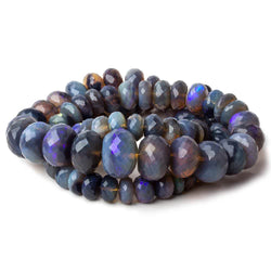 6-12mm Australian Purple Opal faceted rondelles 18 inch 108 beads AAA (ONLINE ORDER ONLY)