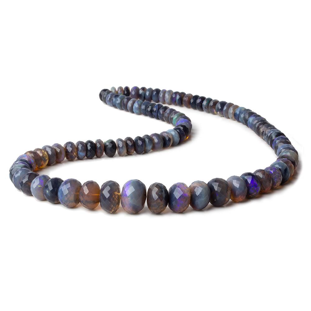 6-12mm Australian Purple Opal faceted rondelles 18 inch 108 beads AAA (ONLINE ORDER ONLY)
