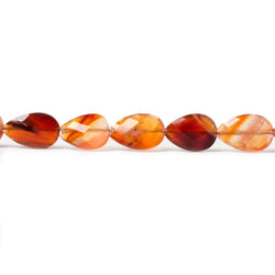 8x5-10x6mm Carnelian Straight Drill Pears 14 inch 42 pieces (ONLINE ORDER ONLY)