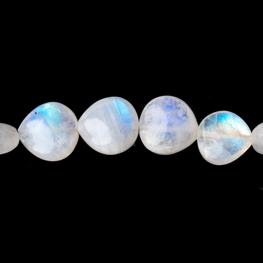 6-12mm Rainbow Moonstone Plain Heart Beads 18 inch 50 pieces AA (ONLINE ORDER ONLY)