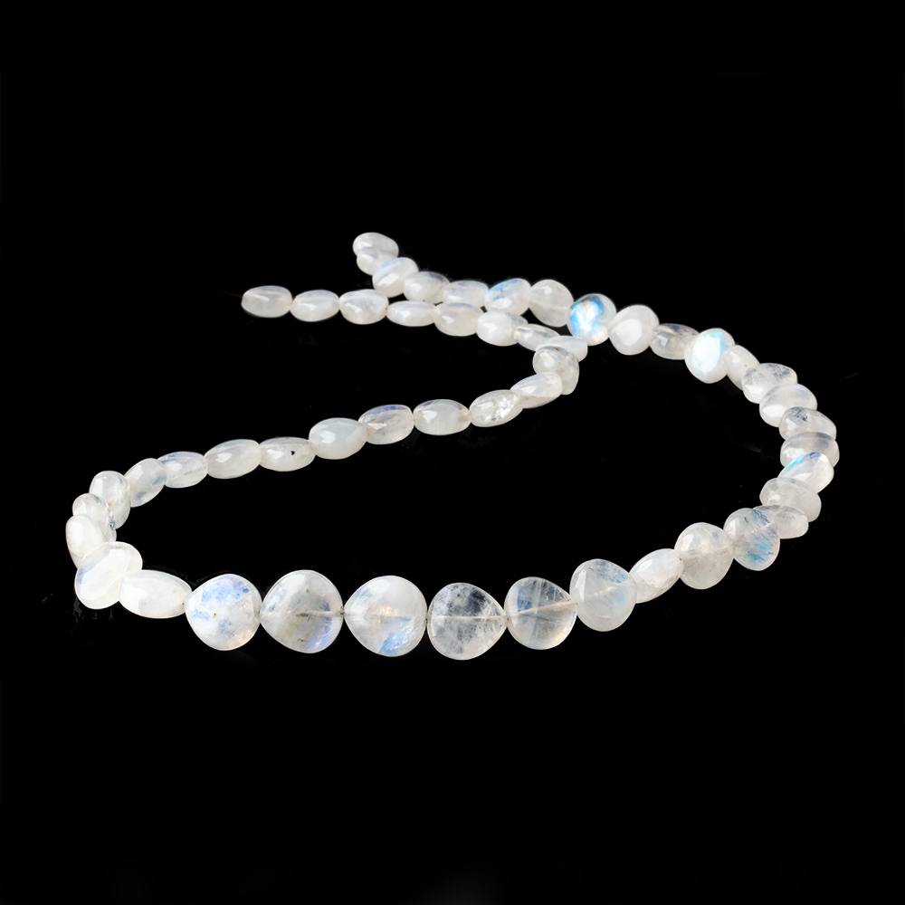 6-12mm Rainbow Moonstone Plain Heart Beads 18 inch 50 pieces AA (ONLINE ORDER ONLY)