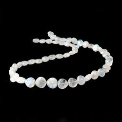 6-12mm Rainbow Moonstone Plain Heart Beads 18 inch 50 pieces AA (ONLINE ORDER ONLY)