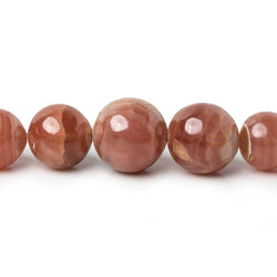 6-12mm Rhodochrosite Plain Round Beads 16 inch 50 pieces AAA (ONLINE ORDER ONLY)