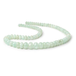 6-13mm Green Beryl Plain Rondelle Beads 18 inch 81 pieces AA (ONLINE ORDER ONLY)