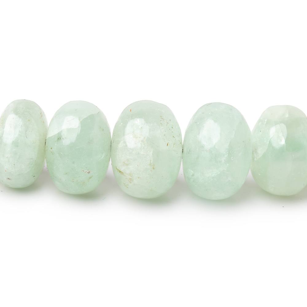 6-13mm Green Beryl Plain Rondelle Beads 18 inch 81 pieces AA (ONLINE ORDER ONLY)