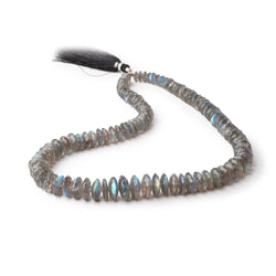 6-13mm Labradorite German Faceted Rondelle Beads 16 inch 103 pieces (ONLINE ORDER ONLY)
