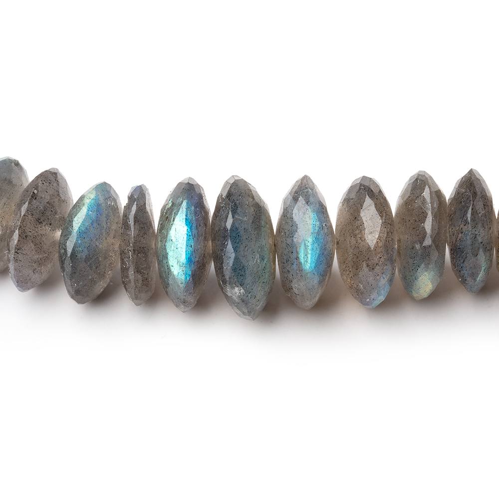 6-13mm Labradorite German Faceted Rondelle Beads 16 inch 103 pieces (ONLINE ORDER ONLY)