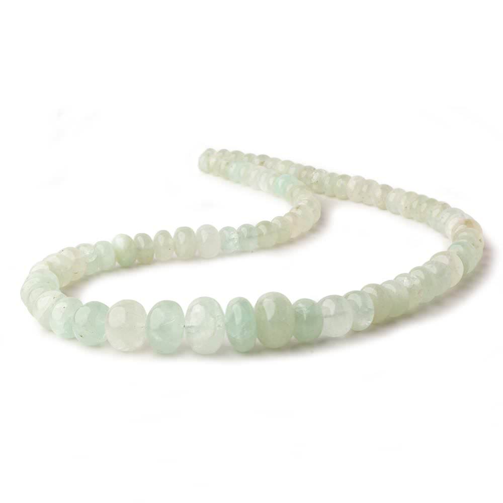 6-14.5mm Green Beryl plain rondelle beads 18 inch 78 pieces (ONLINE ORDER ONLY)