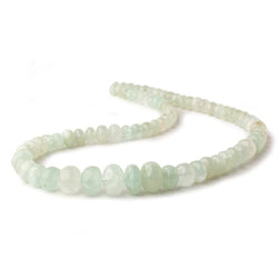 6-14.5mm Green Beryl plain rondelle beads 18 inch 78 pieces (ONLINE ORDER ONLY)