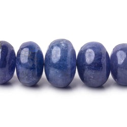 6-14mm Tanzanite Plain Rondelle Beads 18 inch 75 pieces AA (ONLINE ORDER ONLY)
