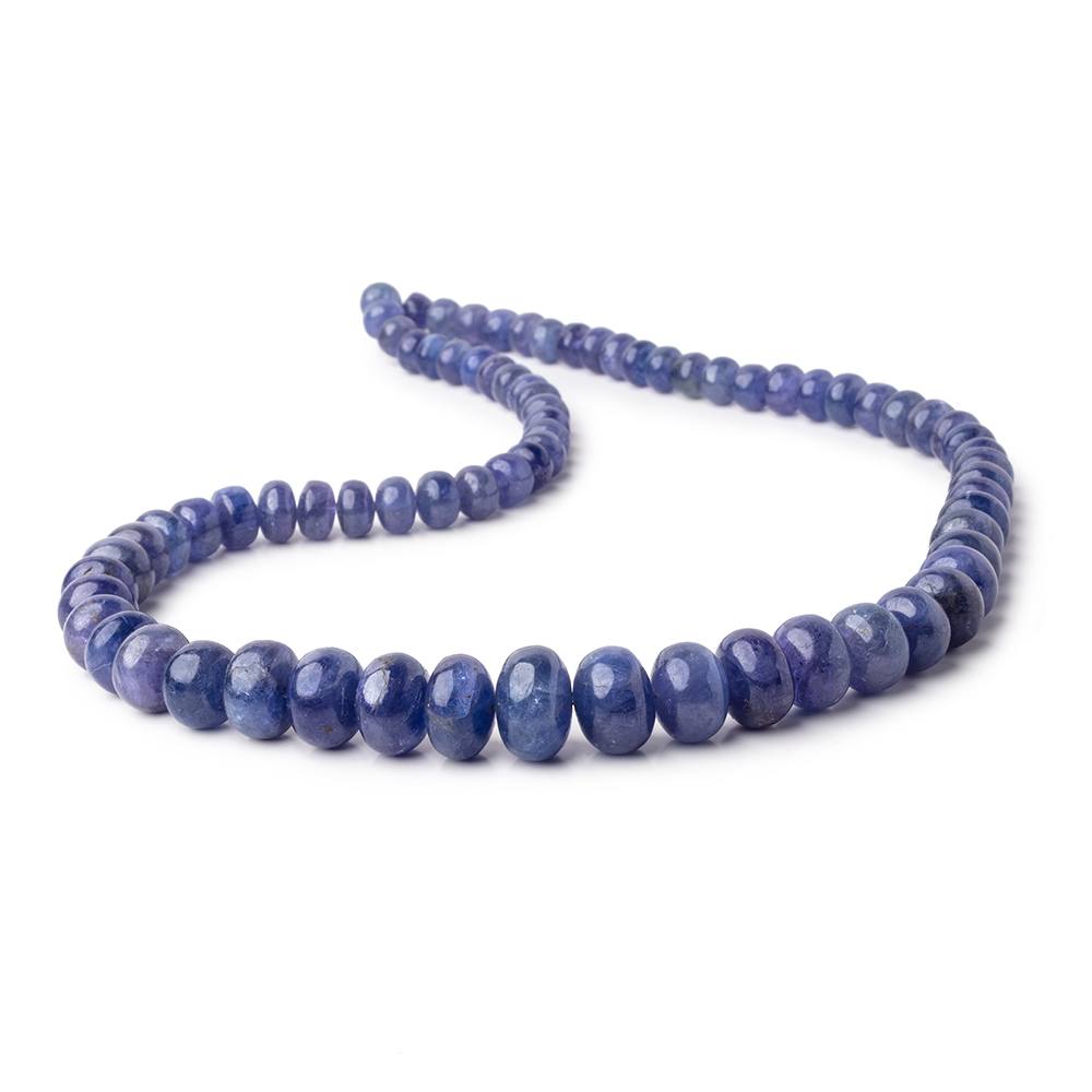 6-14mm Tanzanite Plain Rondelle Beads 18 inch 75 pieces AA (ONLINE ORDER ONLY)