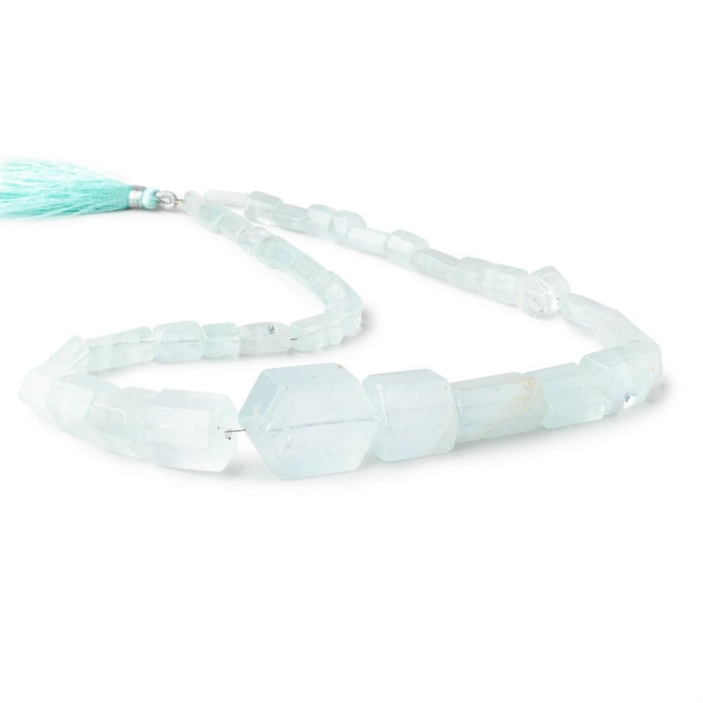 6-24mm Aquamarine Straight Drilled Natural Crystals 16 inch 39 beads (ONLINE ORDER ONLY)