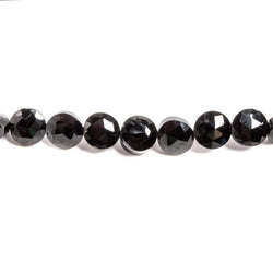 6-6.5mm Black Spinel Beads Faceted Coin 13 inch 51 pieces (ONLINE ORDER ONLY)