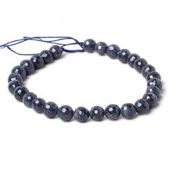6-6.5mm Blue Sapphire Beads Faceted Round 7 inch 27 pieces (ONLINE ORDER ONLY)