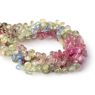 6-7mm Fancy Sapphire Faceted Heart Beads 8 inch 66 pieces (ONLINE ORDER ONLY)