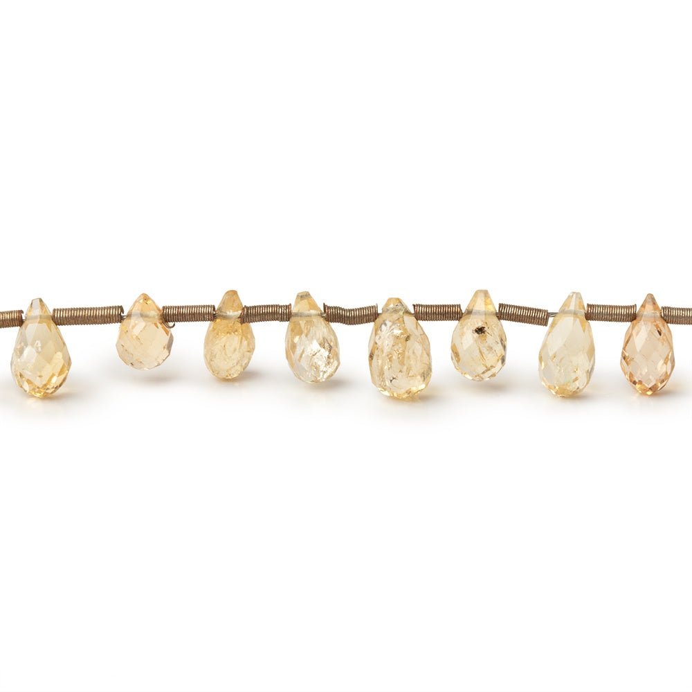 6-6.5mm Imperial Topaz Faceted Tear Drop Beads 8 inch 40 pieces (ONLINE ORDER ONLY)