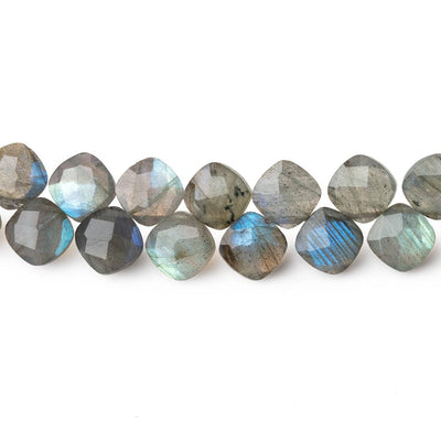 6-6.5mm Labradorite Faceted Pillow Beads 7.5 inch 52 pieces (ONLINE ORDER ONLY)
