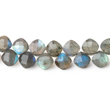 6-6.5mm Labradorite Faceted Pillow Beads 7.5 inch 52 pieces (ONLINE ORDER ONLY)