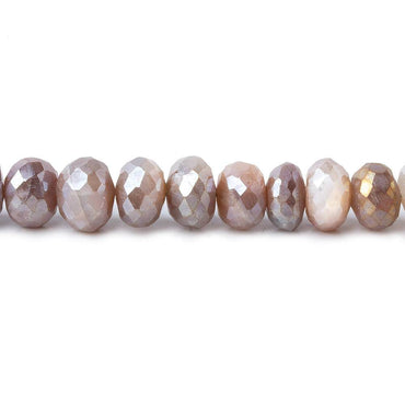6-6.5mm Mystic Multi Color Moonstone faceted rondelles 8 inch 45 beads A (ONLINE ORDER ONLY)