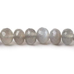 6-6.5mm Platinum Grey Moonstone Micro-faceted rondelles 15 inch 73 beads AAA (ONLINE ORDER ONLY)