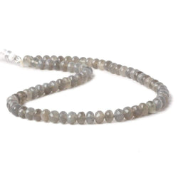 6-6.5mm Platinum Grey Moonstone Micro-faceted rondelles 15 inch 73 beads AAA (ONLINE ORDER ONLY)