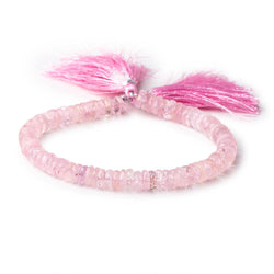 6-6.5mm Rose Quartz Faceted Heishi Beads 8 inch 80 pieces (ONLINE ORDER ONLY)