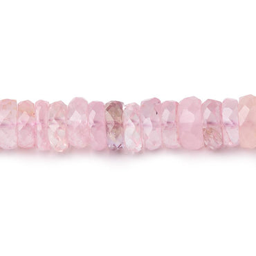 6-6.5mm Rose Quartz Faceted Heishi Beads 8 inch 80 pieces (ONLINE ORDER ONLY)