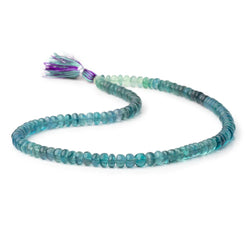 6-6.5mm Shaded Fluorite Plain Rondelle Beads 16 inch 108 pieces AA (ONLINE ORDER ONLY)