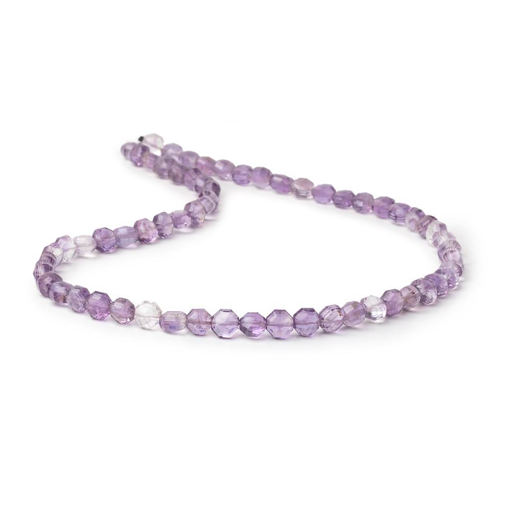6-6.5mm Shaded Pink Amethyst Faceted Hexagon Beads 16 inch 60 pieces (ONLINE ORDER ONLY)