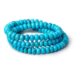 6-6.5mm Sleeping Beauty Turquoise Plain Rondelle Beads 18 inch 112 pieces AA (ONLINE ORDER ONLY)