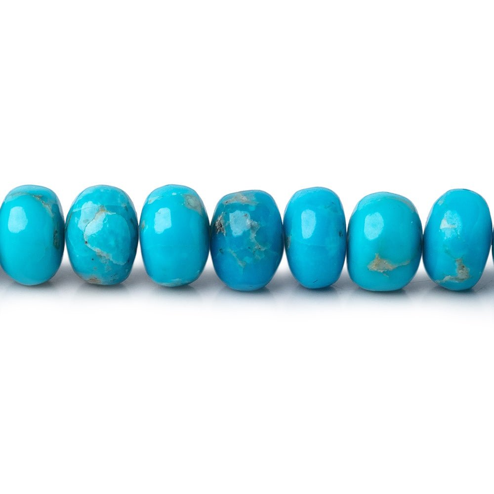 6-6.5mm Sleeping Beauty Turquoise Plain Rondelle Beads 18 inch 112 pieces AA (ONLINE ORDER ONLY)