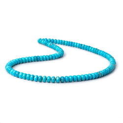6-6.5mm Sleeping Beauty Turquoise Plain Rondelle Beads 18 inch 112 pieces AA (ONLINE ORDER ONLY)