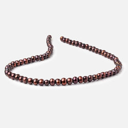6-7.5mm Cherry Brown Off Round 2.5mm Large Hole Pearls 15 inch 75 pieces (ONLINE ORDER ONLY)