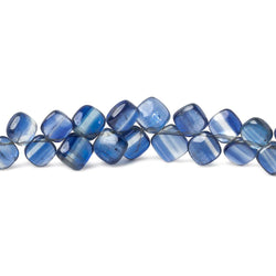6-7.5mm Kyanite Plain Pillow Beads 8 inch 55 pieces (ONLINE ORDER ONLY)