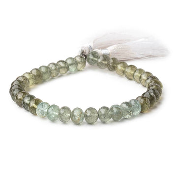 6-7.5mm Moss Aquamarine Faceted Rondelle beads 8 inch 36 pieces (ONLINE ORDER ONLY)