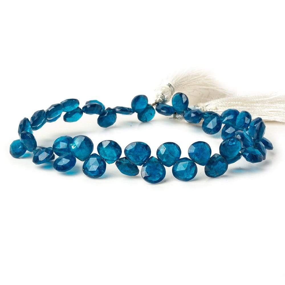 6-7.5mm Neon Apatite Faceted Heart Beads 8 inch 48 pieces AAA (ONLINE ORDER ONLY)