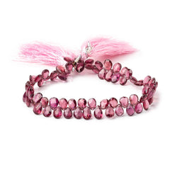 6-7.5mm Rhodolite Garnet Faceted Pear Beads 8 inch 70 pieces (ONLINE ORDER ONLY)