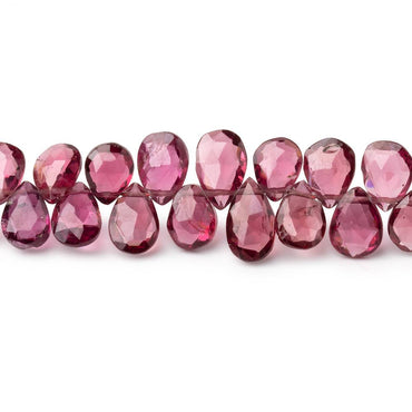 6-7.5mm Rhodolite Garnet Faceted Pear Beads 8 inch 70 pieces (ONLINE ORDER ONLY)