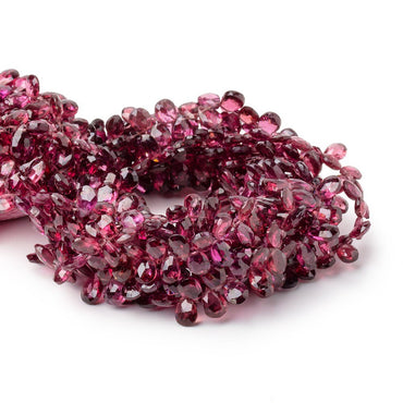 6-7.5mm Rhodolite Garnet Faceted Pear Beads 8 inch 70 pieces (ONLINE ORDER ONLY)